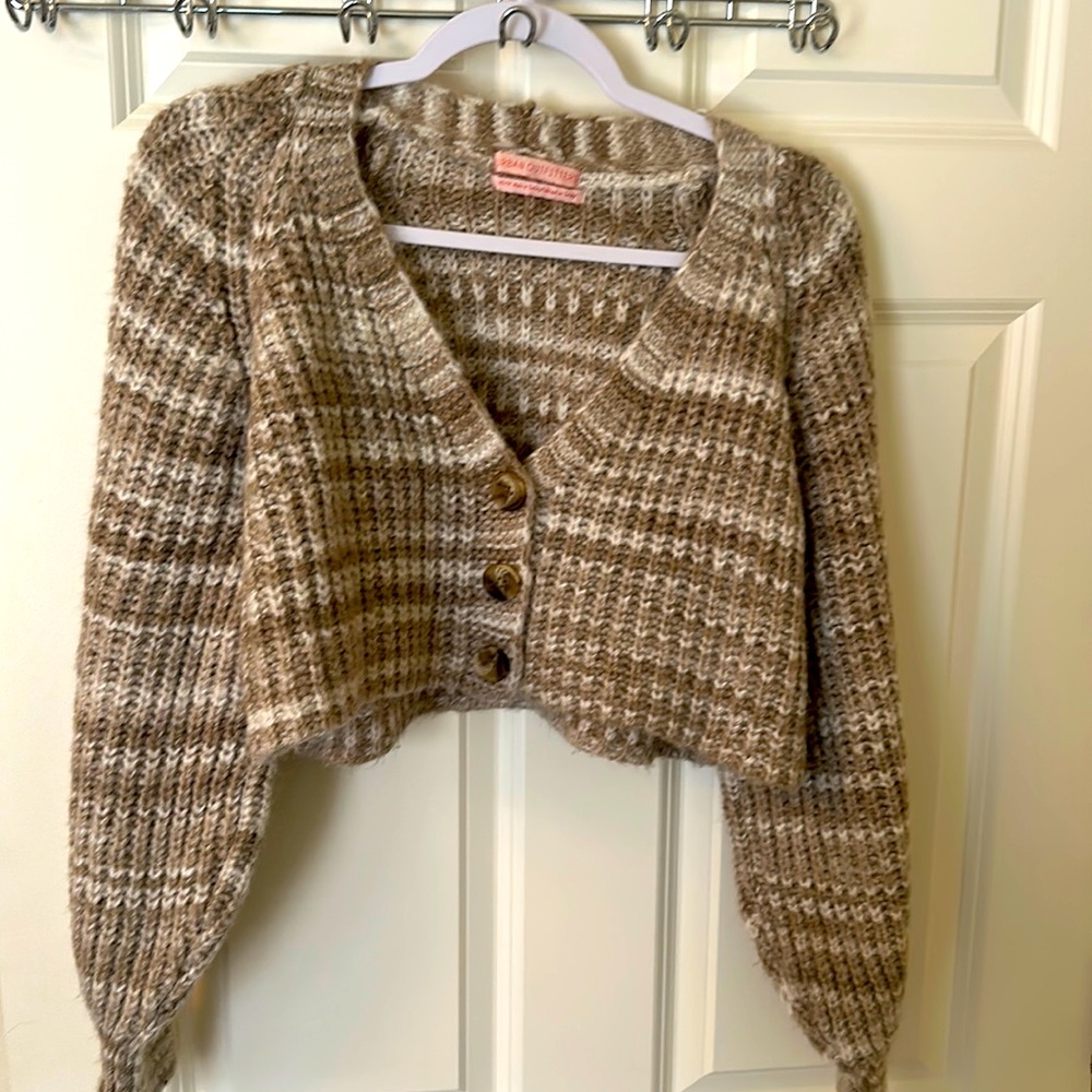 Urban Outfitters cropped button up sweater